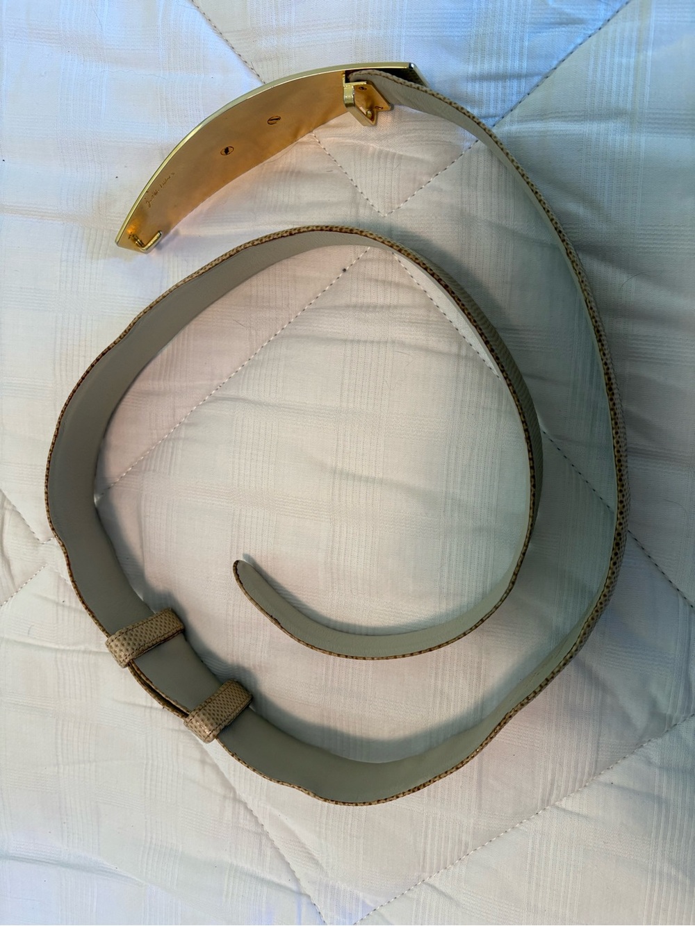 Vintage Judith Leiber Snakeskin Belt with Stone Accents - Picture 4 of 7